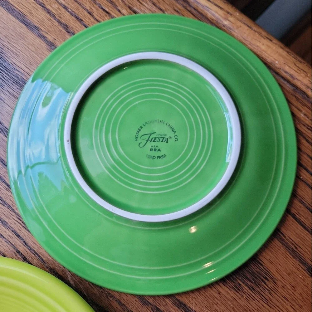 Vtg Fiestaware Salad Plates Set Of 4 Homer Laughlin 7.25 inch Assorted Colors